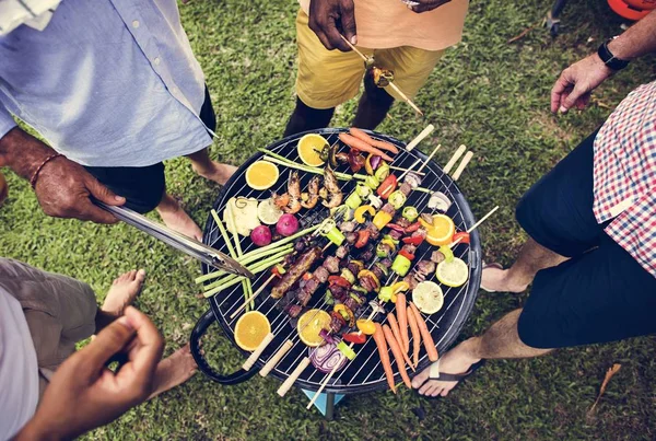 Diverse People Enjoying Barbecue Party Together — Stock Photo, Image