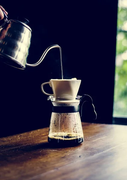 Barista Making Drip Coffee — Stock Photo, Image