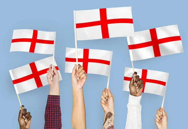 Hands Waving Flags — Stock Photo, Image