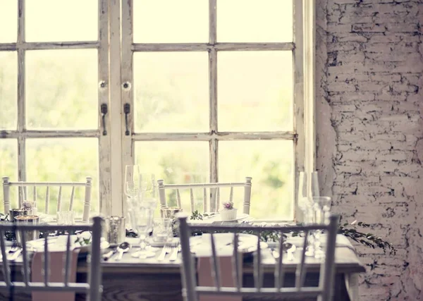 Hochzeitstisch Restaurant — Stockfoto