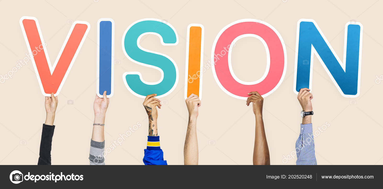 Diverse Hands Holding Word Vision Stock Photo by ©Rawpixel 202520248