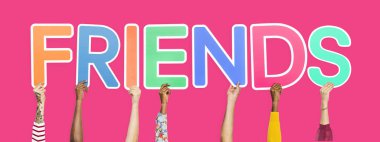 Kelime arkadaşlar holding çeşitli eller