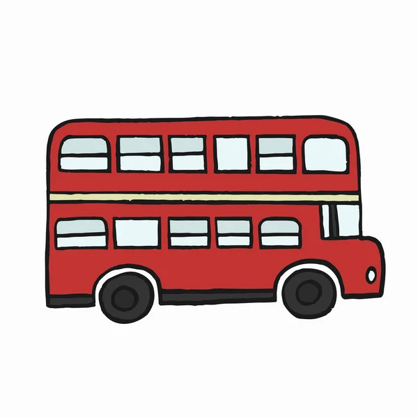 Illustrazione Autobus Due Piani Rosso Londra — Foto Stock