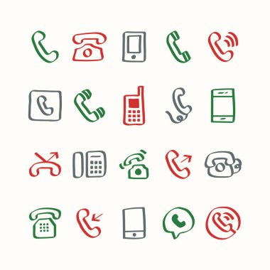 Telefon simgeleri çizimi