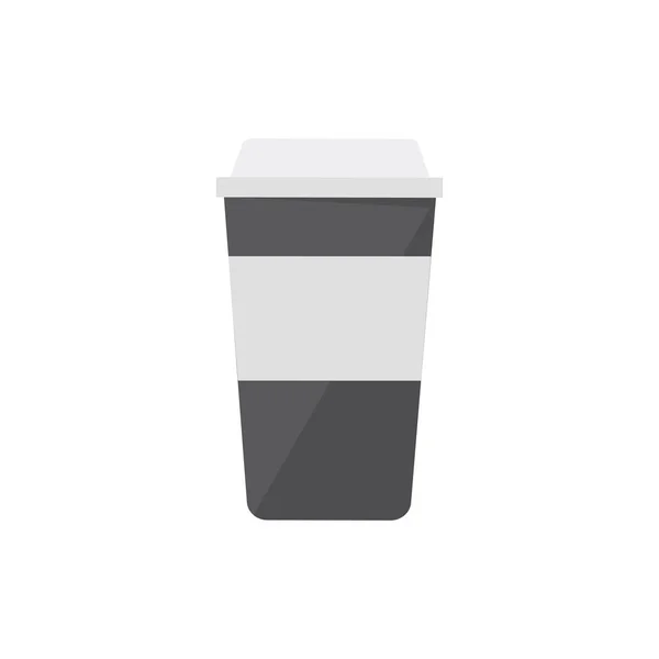 Gorąca Kawa Plastikowy Kubek Graficzny Ilustracja — Zdjęcie stockowe