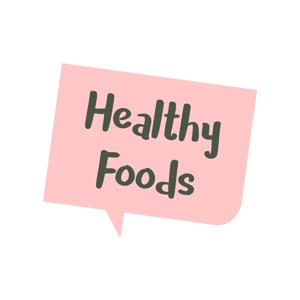 Bolha Fala Sobre Saúde Ilustração Gráfica Alimentos — Fotografia de Stock