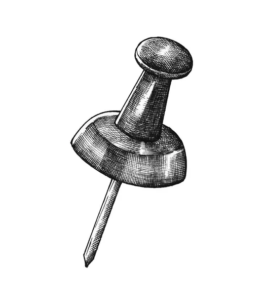 Hand Drawn Pushpin Illustration — Stock Photo, Image