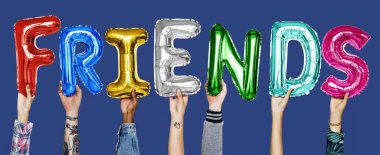 Balonlar word gösterilen eller