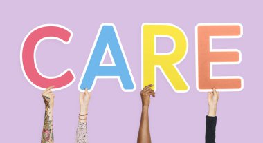 Word bakım holding çeşitli eller