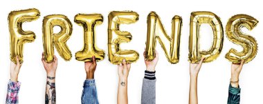 Balonlar word gösterilen eller