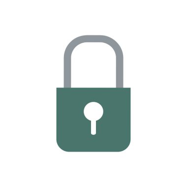 Dark green color lock icon