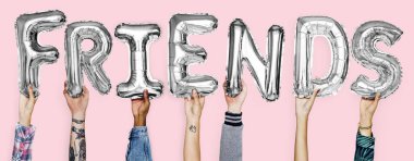 Balonlar word gösterilen eller