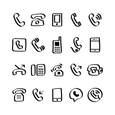 Telefon simgeleri çizimi