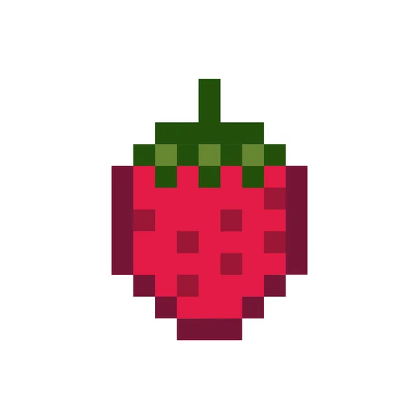 Strawberry Pixelated Fruit Graphic — Stock Photo, Image