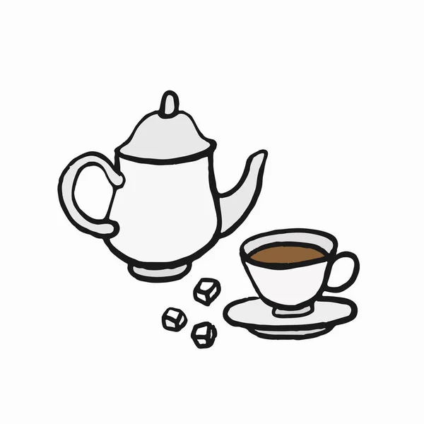 British Style Tea Culture Illustration — Stock Photo, Image