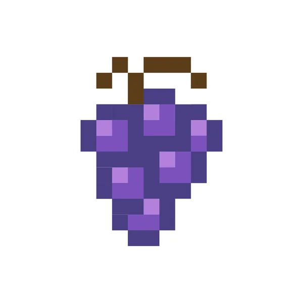 Winogrona Granatowe Pixelated Owoców Grafiki — Zdjęcie stockowe