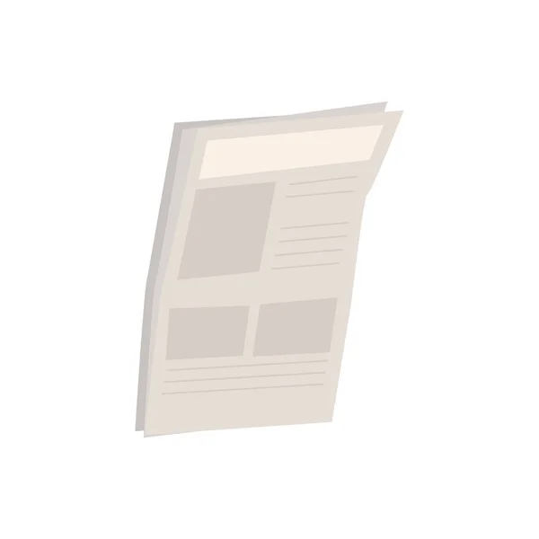 Single Newspaper Isolated Graphic Illustration — Stock Photo, Image