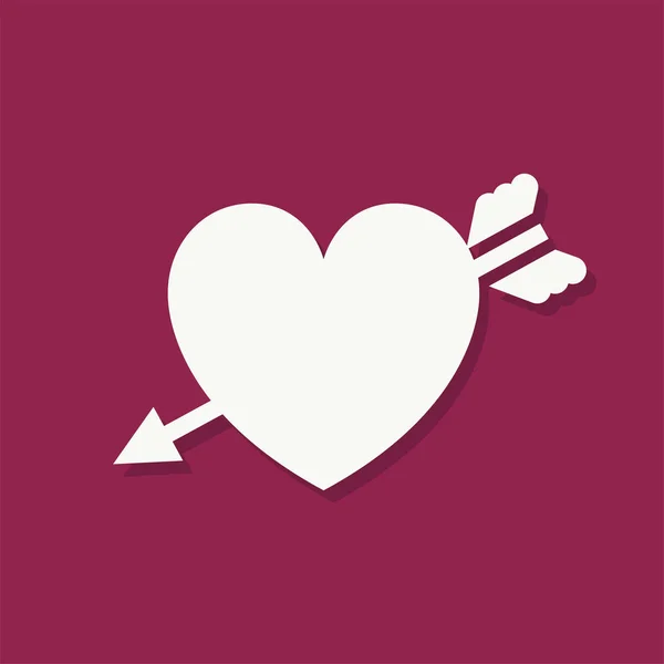 Hart Valentijnsdag Shapepictogram — Stockfoto