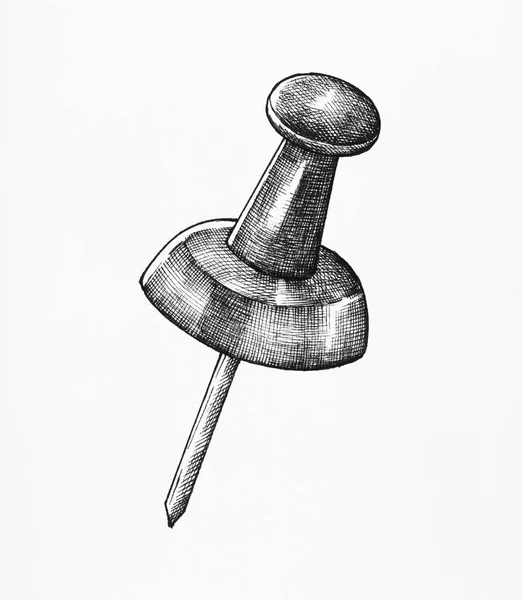 Hand Drawn Pushpin Illustration — Stock Photo, Image