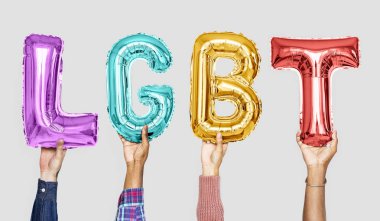 Renkli alfabe balonlar word Lgbt şekillendirme