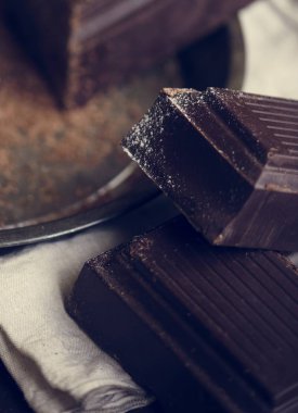 Koyu çikolata bar closeup