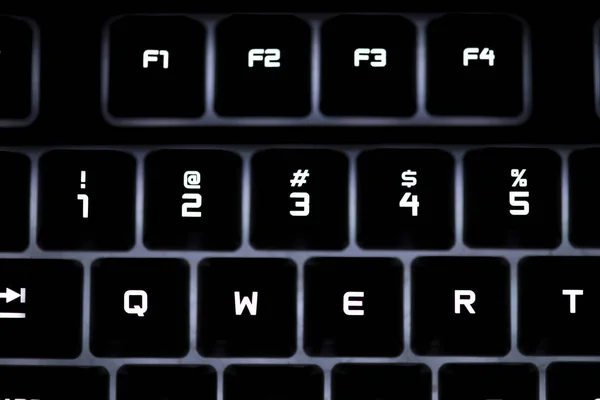 Closeup Black Computer Keyboard — Stock Photo, Image