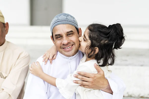 Padre Musulmán Hija — Foto de Stock