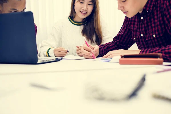 Study Group Project Brainstorming Classmates — Stock Photo, Image