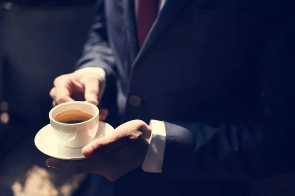 Hombre Negocios Tomando Café —  Fotos de Stock