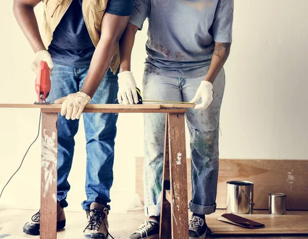 Gente Renovando Concepto Casa —  Fotos de Stock