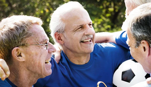 Team Mogen Fotbollsspelare — Stockfoto