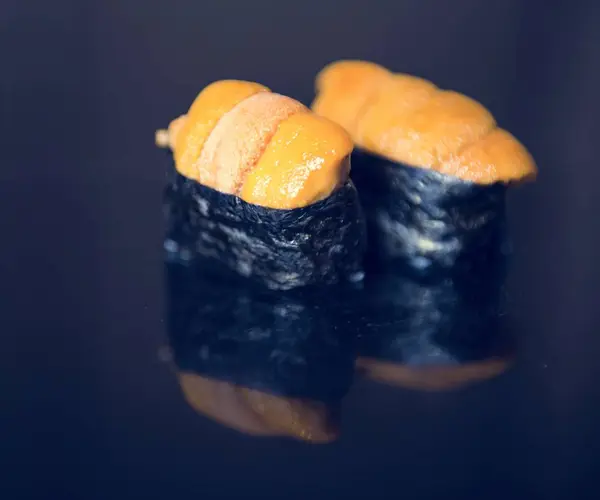 Uni Sushi Japoński Jedzenie Zdrowe — Zdjęcie stockowe