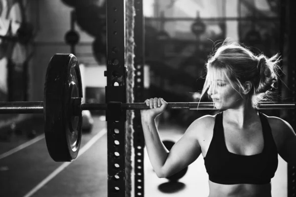 Sterke Vrouw Sportschool — Stockfoto