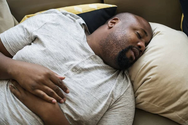 Hombre Dormido Cama —  Fotos de Stock