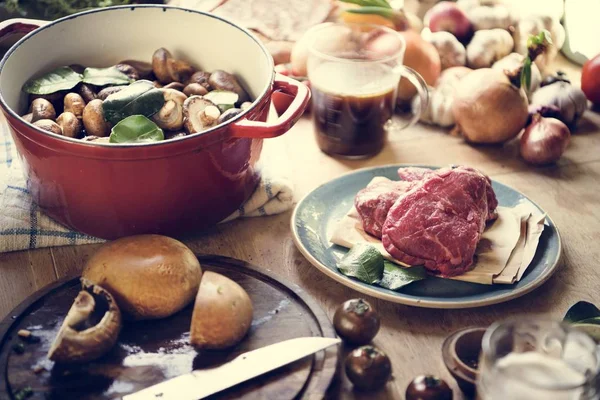 Preparación Cena Comida Fotografía Receta Idea — Foto de Stock