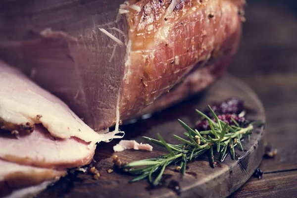 Roasted Ham Food Photography Recipe Idea — Stock Photo, Image