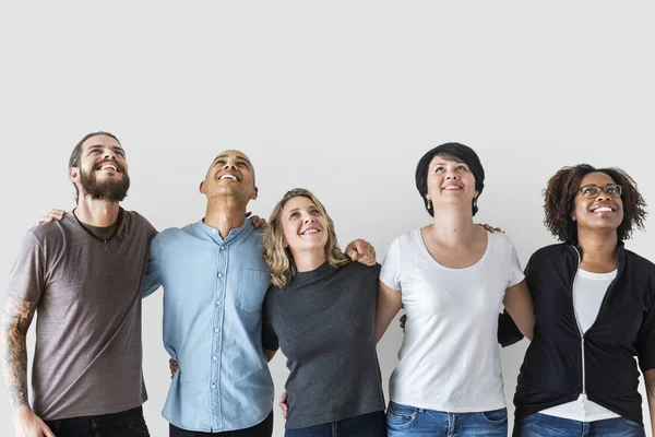 Pessoas Diversas Com Conceito Trabalho Equipe — Fotografia de Stock