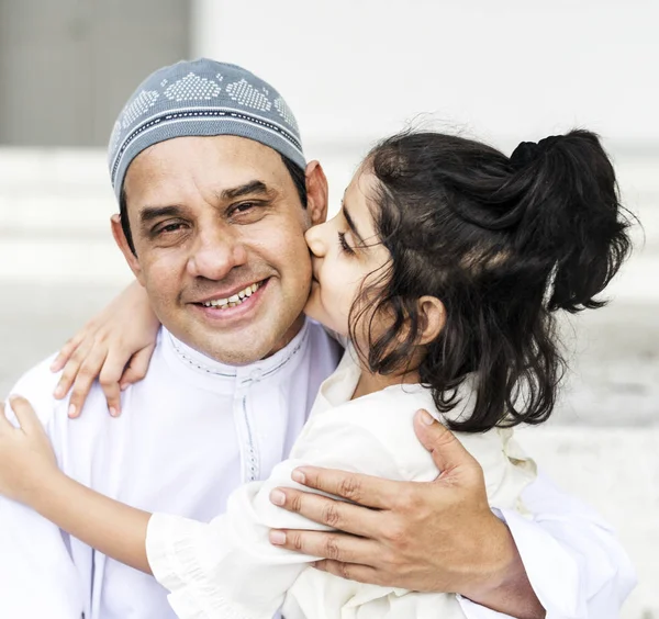 Padre Musulmán Hija — Foto de Stock