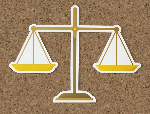 Prawnych Skali Sprawiedliwości Ikony — Zdjęcie stockowe