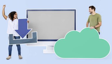 Bulut teknoloji ile ilgili simgeler grubu