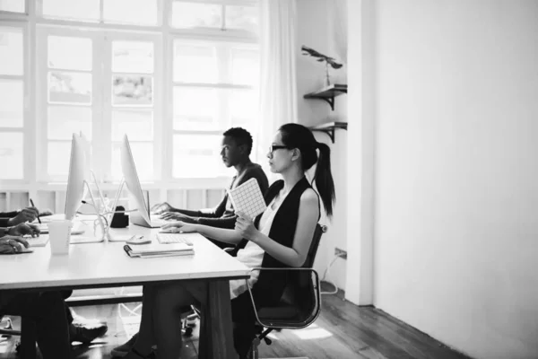 Diversos Empresarios Que Trabajan Una Oficina — Foto de Stock