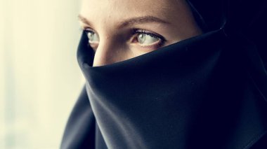 İslam kadın portresi yakın çekim