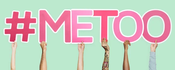 Рожеві Літери Утворюють Слово Metoo — стокове фото