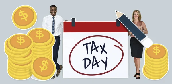 Business People Tax Day — Stock Photo, Image