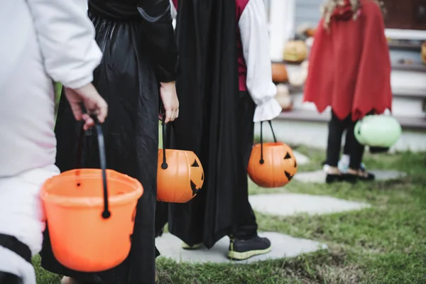 Malé Děti Kostýmech Halloween — Stock fotografie