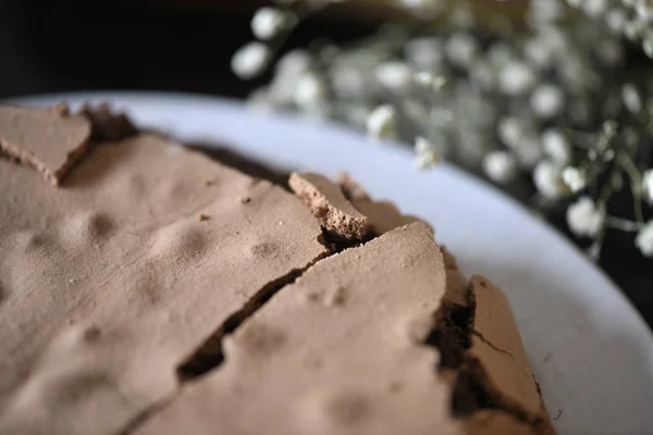 Σπιτικό Κολλώδη Λάσπη Σοκολάτας Κέικ — Φωτογραφία Αρχείου
