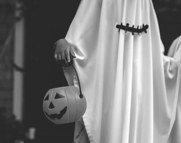 Fantasia Fantasma Para Festa Halloween — Fotografia de Stock