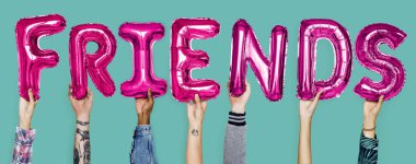 Balonlar word gösterilen eller