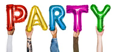 Gösterilen eller balonlar word parti