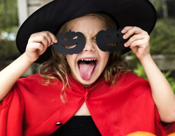 Criança Traje Halloween — Fotografia de Stock